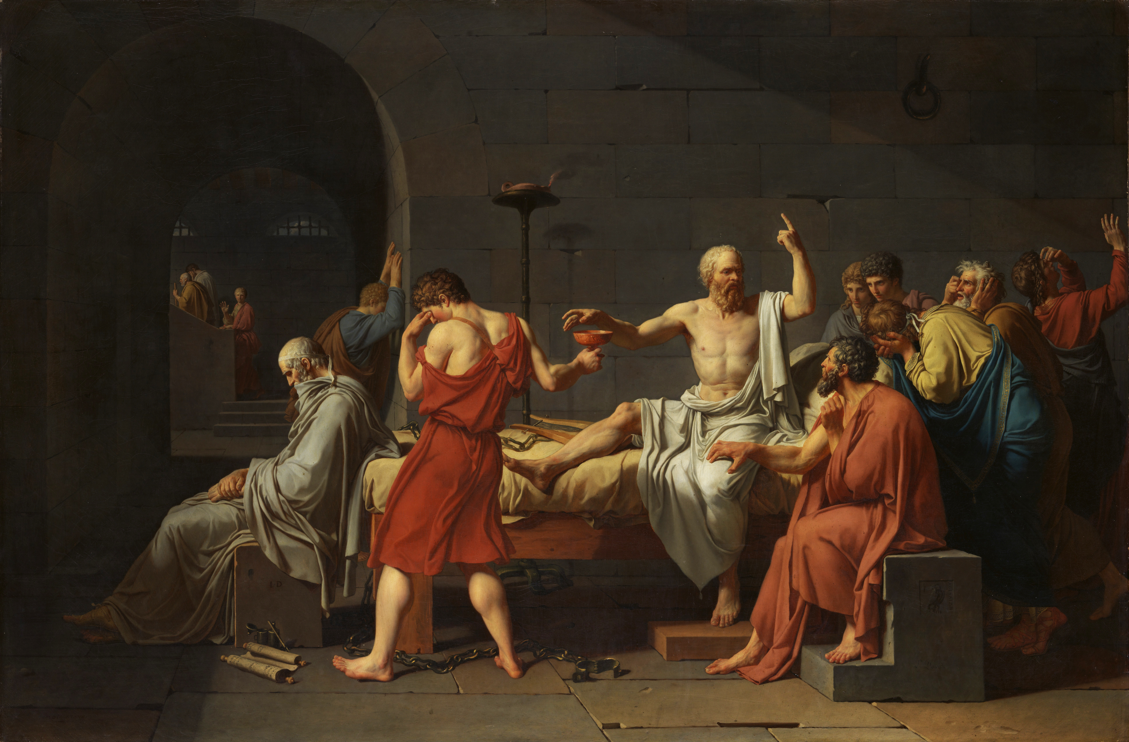 Jacques-Louis David, La Mort de Socrate, 1787
