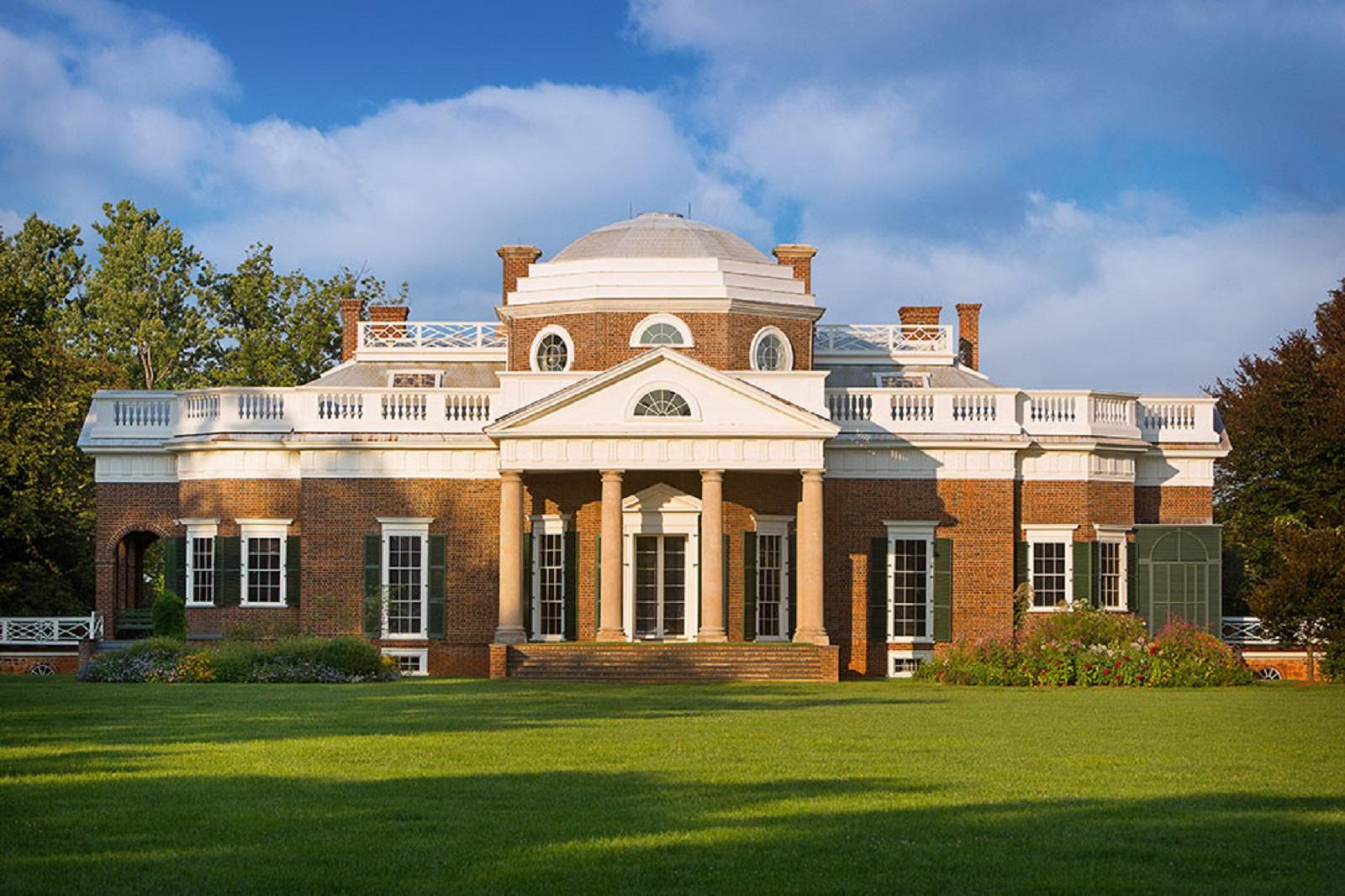 Monticello, la résidence néoclassique de Thomas Jefferson située à Charlottesville, en Virginie (États-Unis)