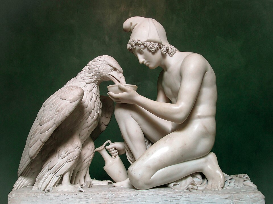 Bertel Thorvaldsen, Ganymède et l'aigle, vers 1817